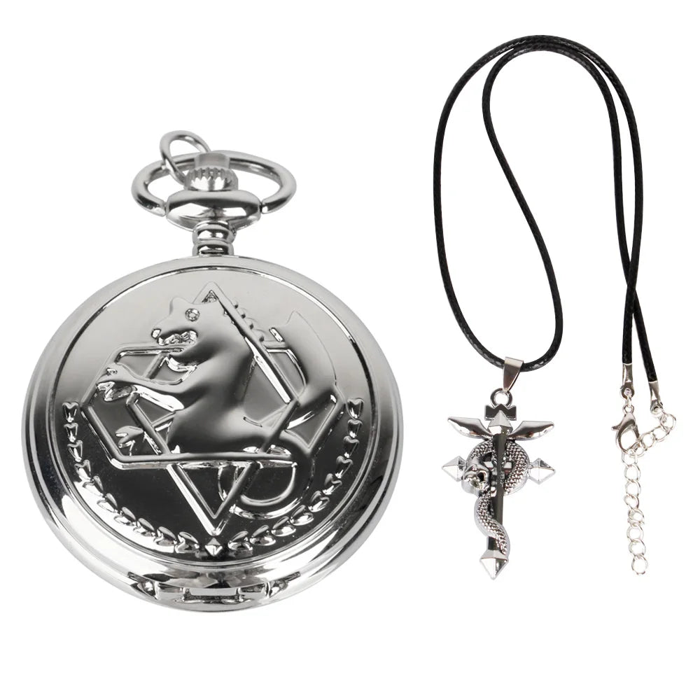 Fullmetal Alchemist High Grade Gifts Sets Pocket Watch Cosplay Japan Anime Necklace Clock Accessories With Box CF1217