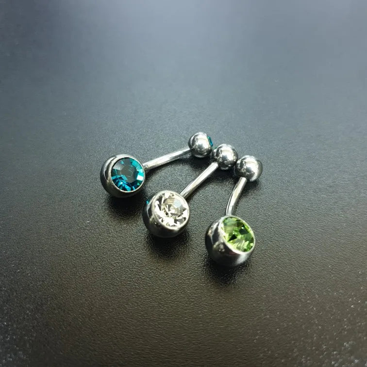 G23titan 15 Colors Medical Titanium Zirconia Navel Piercing Barbell Surgical Steel Belly Button Rings Top Quality Body Jewelry