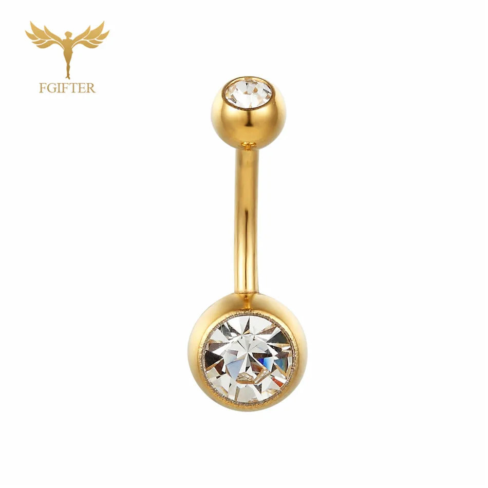 G23titan 15 Colors Medical Titanium Zirconia Navel Piercing Barbell Surgical Steel Belly Button Rings Top Quality Body Jewelry