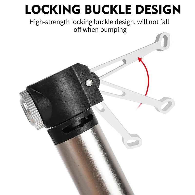 WEST BIKING Bicycle Air Pump Mini Hand Pump Tire Inflator Bike Pump Aluminum Alloy AV/FV Valve MTB Road Cycling for Ball 120psi