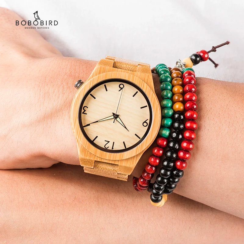 BOBO BIRD Wood Watch Men Bamboo Wooden Watches relogio masculino Japan Movement Clock Timepiece Personalized Gift Dropshipping