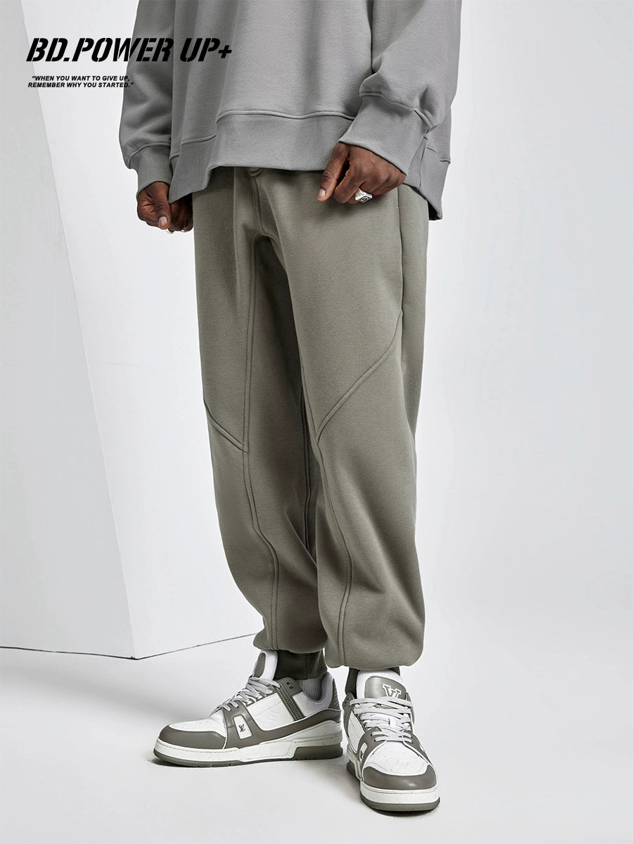 Men 'S Minimalist Fashion Stitching Fashion Brand Loose Casual Trousers