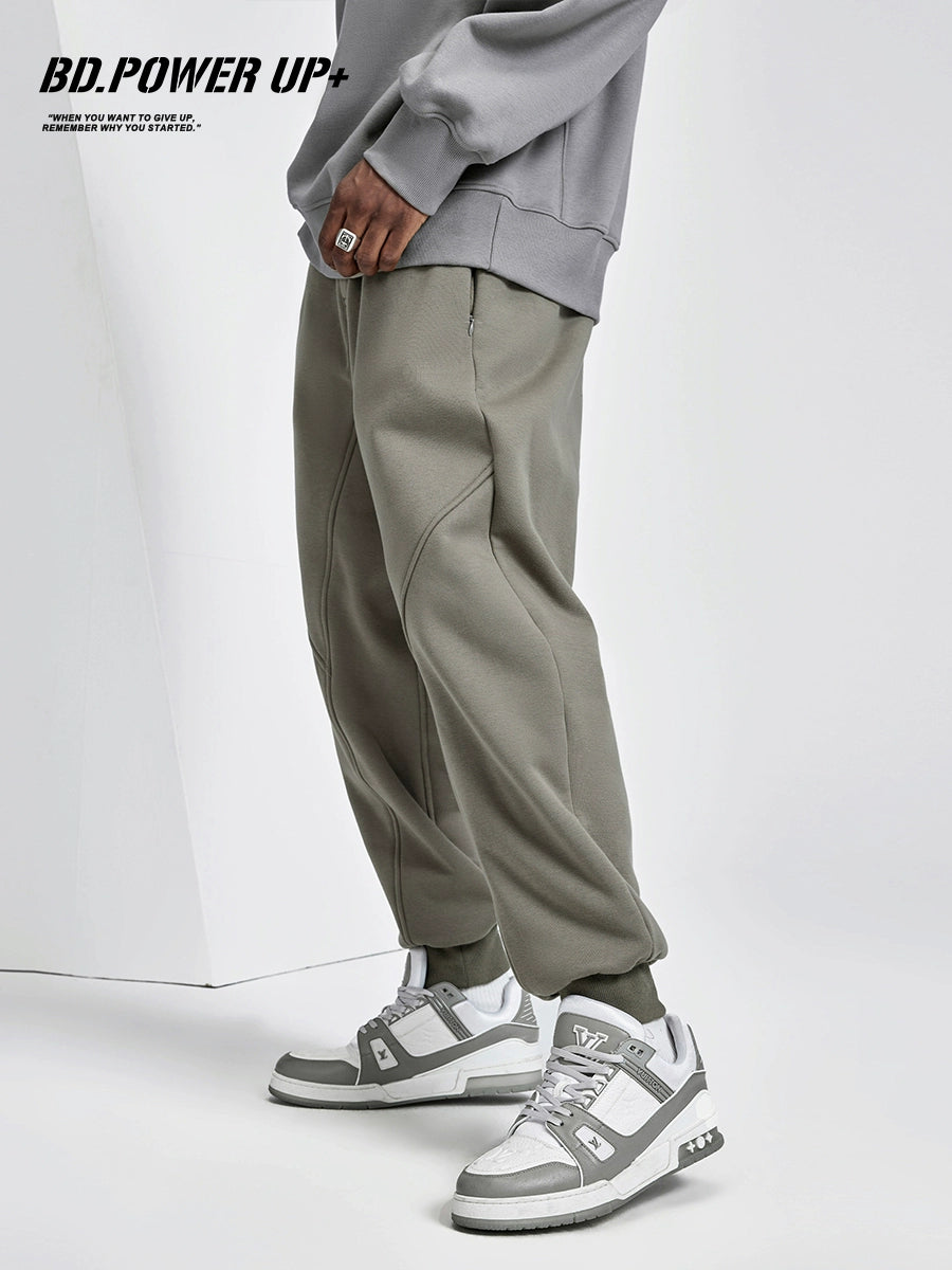 Men 'S Minimalist Fashion Stitching Fashion Brand Loose Casual Trousers