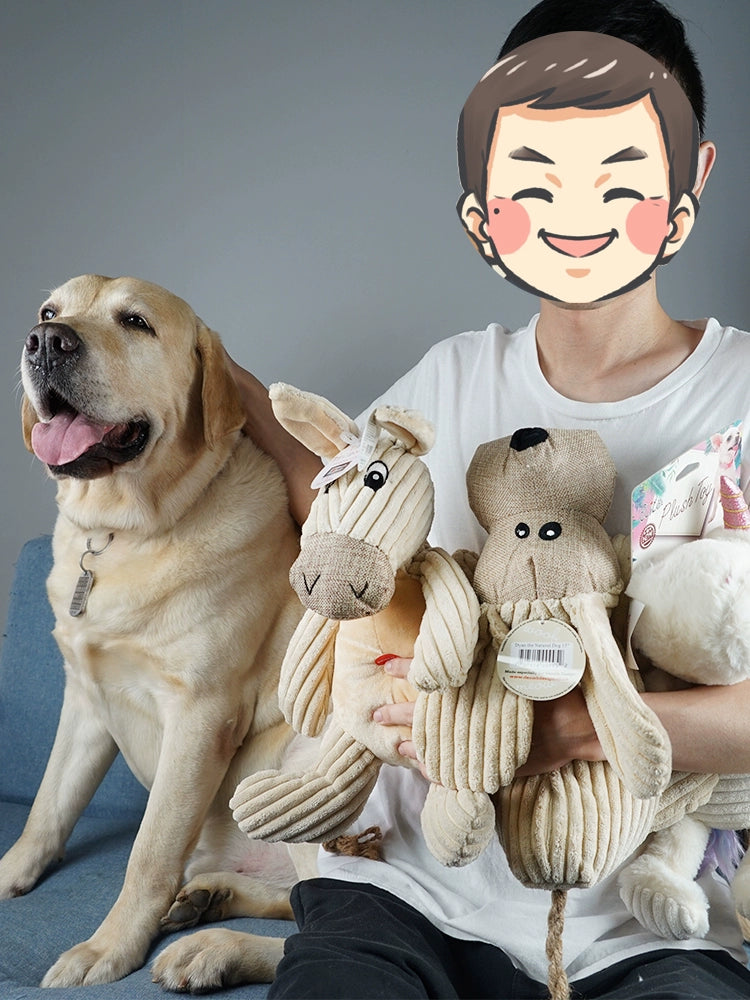 Pet Dog Toy Large Sound Muppet Toy Bite-Resistant Stuffed Labrador Golden Retriever Relieving Stuffy Molar