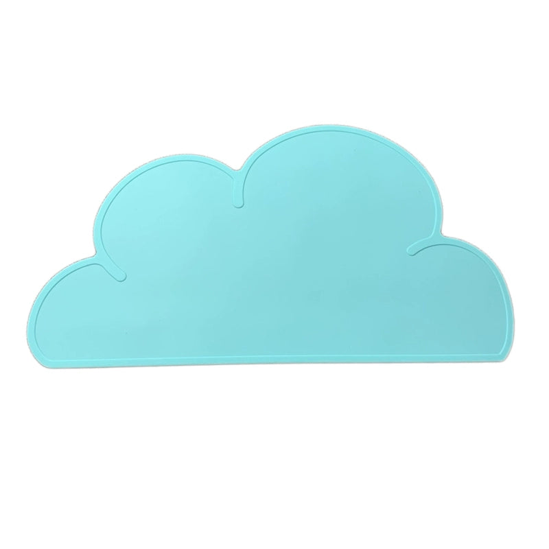 Cute Pet Cloud Silicone Placemat Cat Dog Eating Non Slip Splash-Proof Mat Cat Bowl Dog Bowl Waterproof Tray