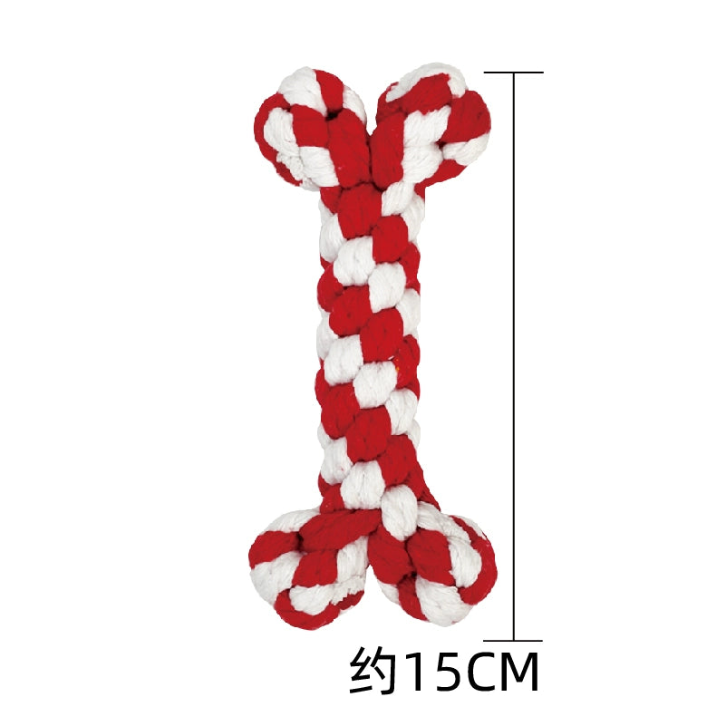 Dog Toy Molar Bone Teddy Corgi Pomeranian Knot Toy Puppy Small Size Dogs Dog Chew Pet Knot