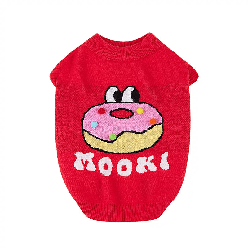 Mookipet Pug French Bulldog Clothes Fat Dog Clothes Knitwear Autumn and Winter Sweater Outer Wear Schnauzer Clothes