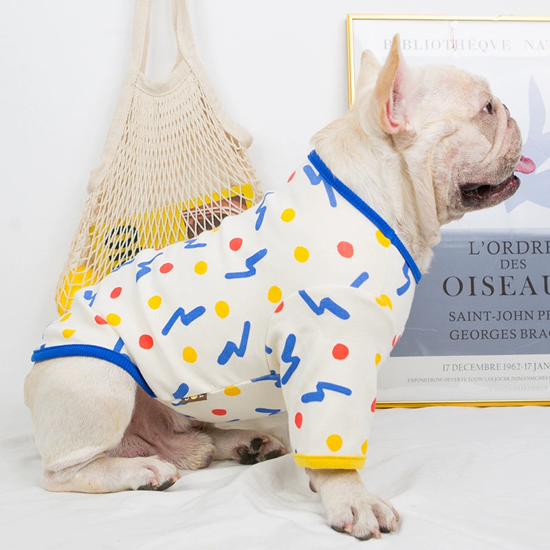 French Bulldog Clothes French Bulldog Pug Clothes Pet Dog Autumn and Winter Undershirt Stretchy Underwear Clothes Fat Dog Clothes
