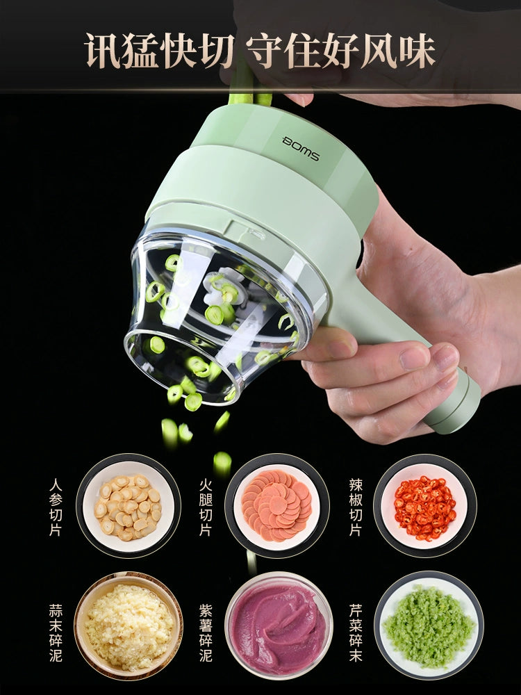 Lianna German Small Chopping Artifact Wireless Electric Garlic Grinder Mashed Garlic Garlic Press Automatic Press and Pull Garlic Stirring Machine