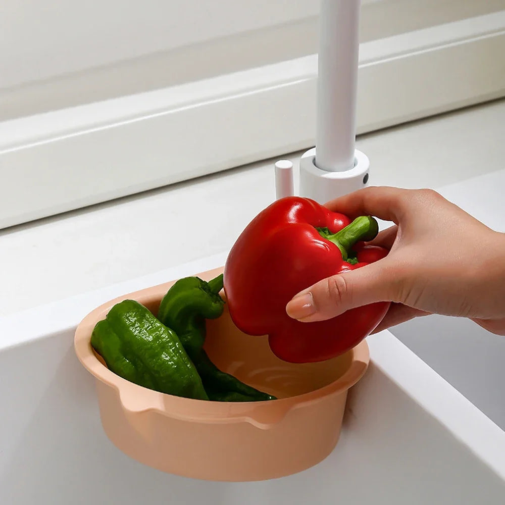 Kitchen Sink Drain Basket Multifunctional Cat Shape Faucet Filter Basket Shelf For Fruit And Vegetable Organizer Kitchen Gadgets