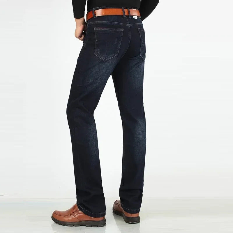 Black Jeans Men Stretch Brand Denim Trousers Male Pants Cowboys Elastic Extra Long Jeans Plus Size Blue Big Tall Mens Clothing