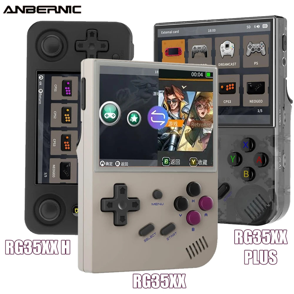 ANBERNIC RG35XX/RG35XX PLUS/RG35XX H Handheld Game Player 3.5″ IPS 640*480 Screen Portable Video Game Player Christmas Gifts