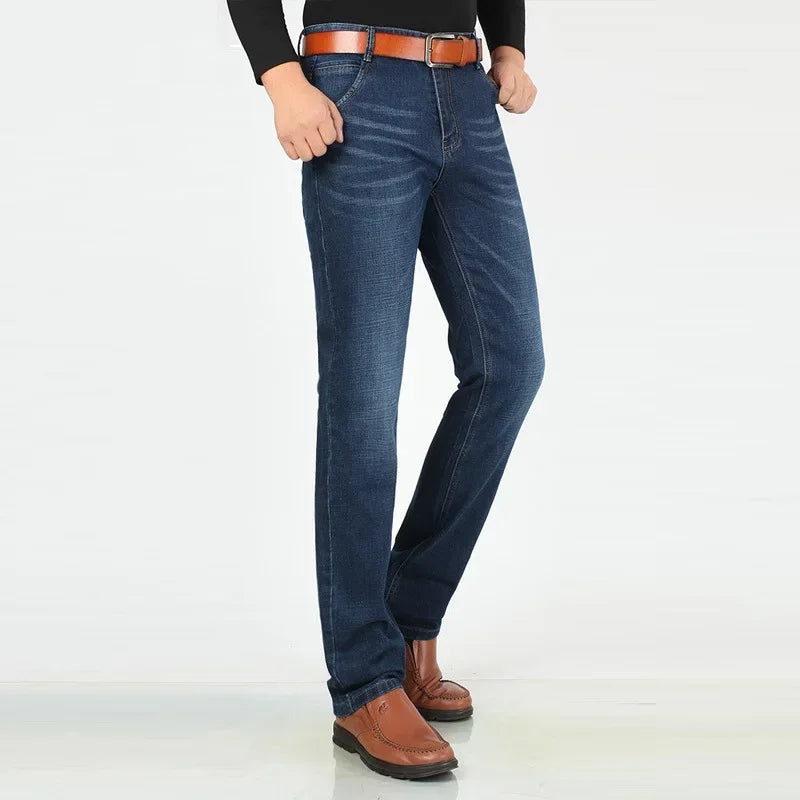 Black Jeans Men Stretch Brand Denim Trousers Male Pants Cowboys Elastic Extra Long Jeans Plus Size Blue Big Tall Mens Clothing
