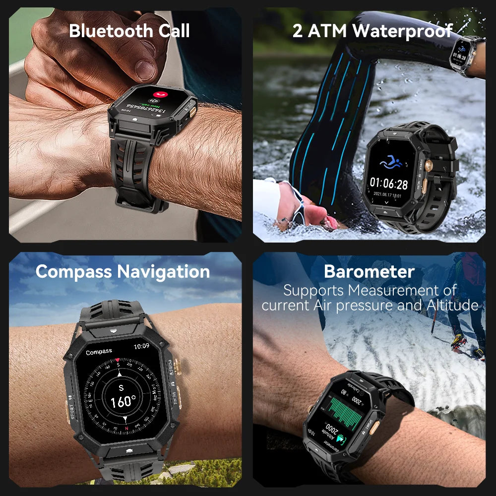 CUBOT X1 Smart Watch 2.13-inch AMOLED Screen, 850mAh Battery, Waterproof Sport smartwatch for Men, Bluetooth Call, Heart Rate