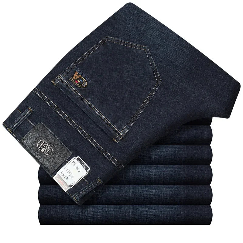 Black Jeans Men Stretch Brand Denim Trousers Male Pants Cowboys Elastic Extra Long Jeans Plus Size Blue Big Tall Mens Clothing