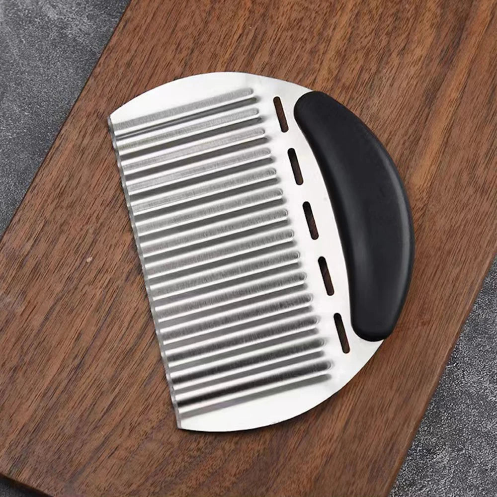 Potato Cutter Chip French Fry Maker Stainless Steel Wavy Knife Serrated Blade Chopper Kitchen Knife Chopper Vegetable Tools