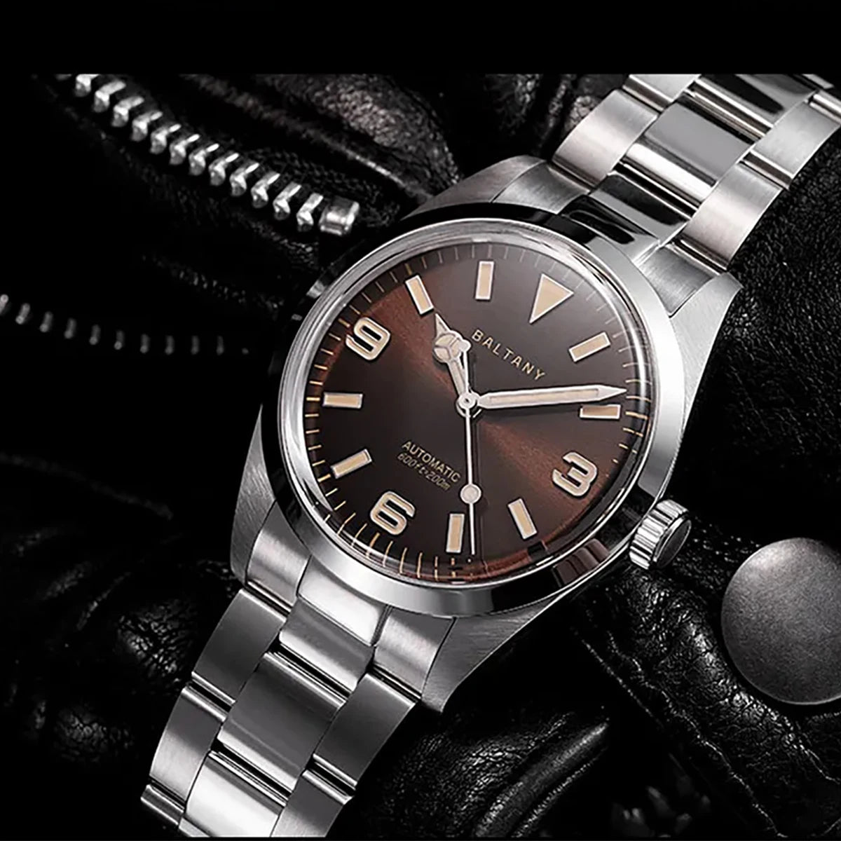 Baltany Explorer pays tribute to men's mechanical watch, top grade sapphire stainless steel 200M waterproof and luminous watch f