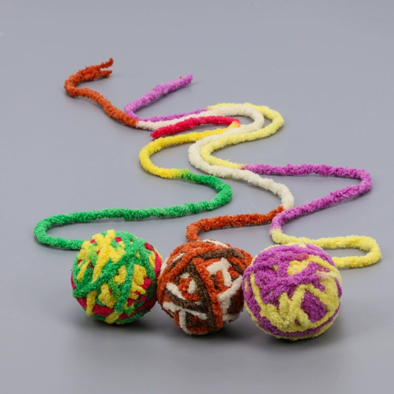 Molar Bite Woolen Yarn Ball Interactive Educational Toys Pet Cat