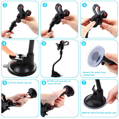 Phone Car Holder Flexible 360 Degree Rotation Car Mount tripod Mobile Phone Holder For Smartphone Car Phone Holder Support GPS