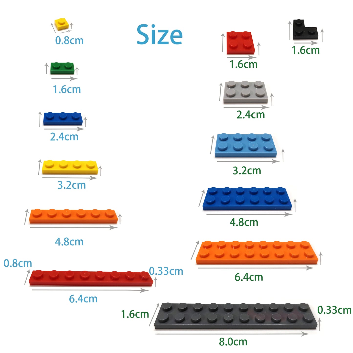 60pcs DIY Building Blocks Thick wall Figures Bricks 1x3 Dots Educational Creative Size Compatible With Brand Toys for Children