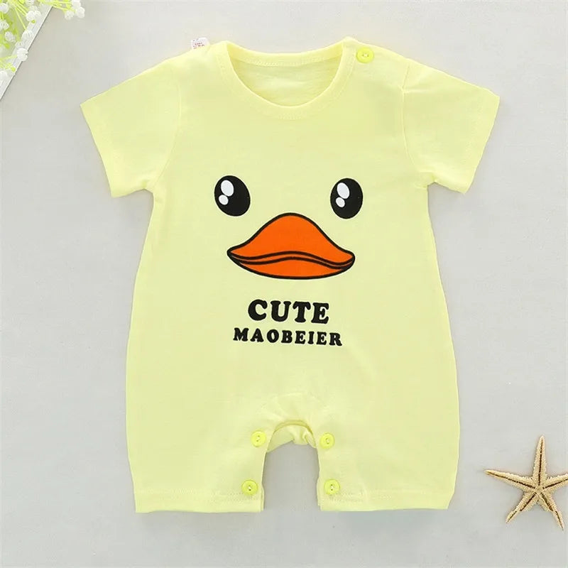 Summer Baby Jumpsuit Short Sleeved 100% Cotton Cute Newborn Boys Girls Romper Baby Jumpsuit Kid Clothes Children's Clothing