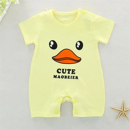 Summer Baby Jumpsuit Short Sleeved 100% Cotton Cute Newborn Boys Girls Romper Baby Jumpsuit Kid Clothes Children's Clothing