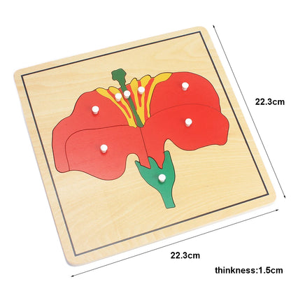 Baby Toy Kids Montessori Flower/Plant/AnimalsPuzzle for Children Wood for Early Childhood Education Preschool Training Learning