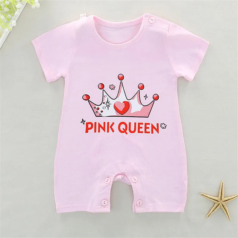 Summer Baby Jumpsuit Short Sleeved 100% Cotton Cute Newborn Boys Girls Romper Baby Jumpsuit Kid Clothes Children's Clothing