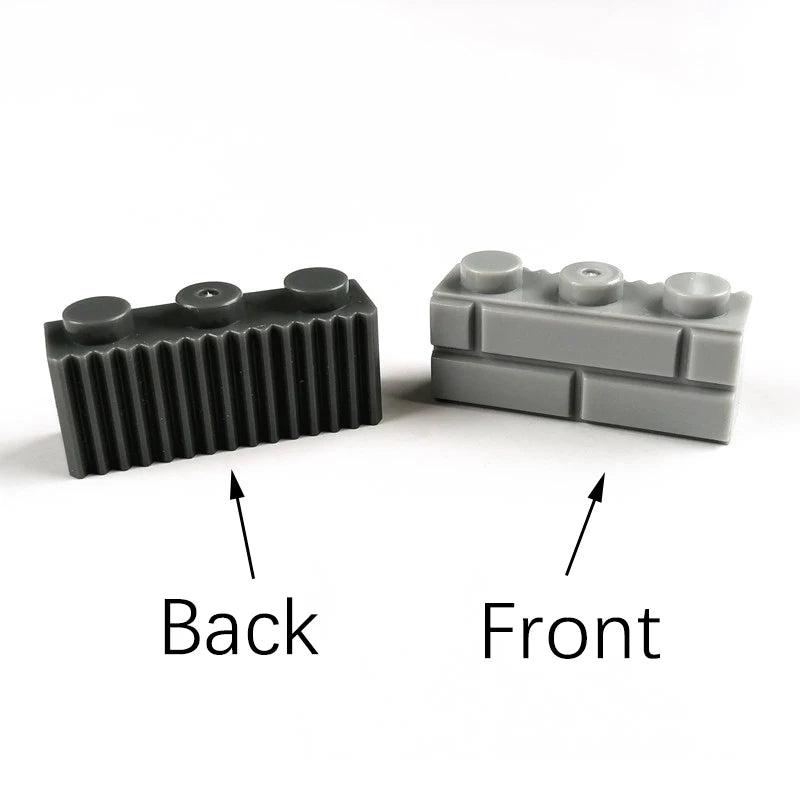 60pcs DIY Building Blocks Thick wall Figures Bricks 1x3 Dots Educational Creative Size Compatible With Brand Toys for Children