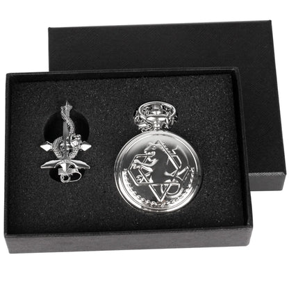 Fullmetal Alchemist High Grade Gifts Sets Pocket Watch Cosplay Japan Anime Necklace Clock Accessories With Box CF1217