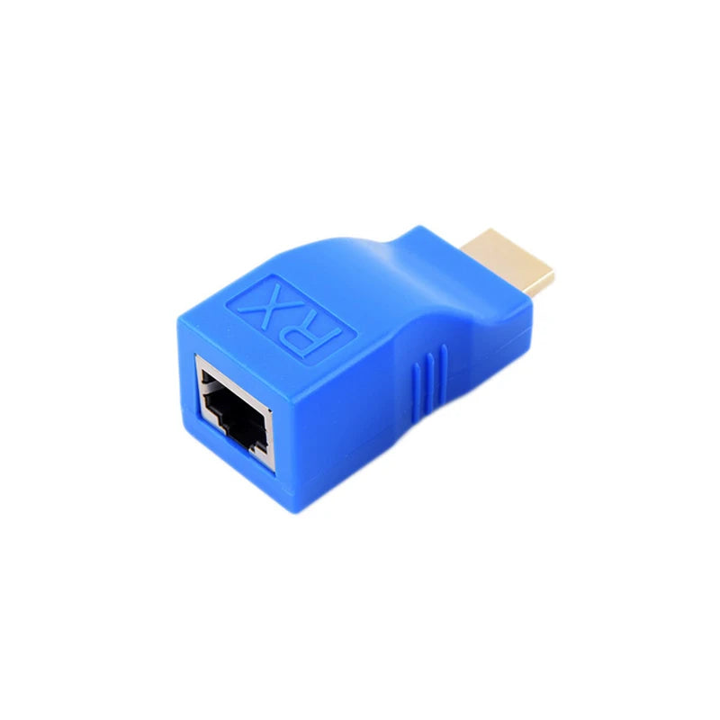 HDMI-compatible Extender 1080P RJ45 Ports LAN Network HD Extension 30m Over CAT5e/6 UTP LAN Ethernet Cable for HDTV Monitor