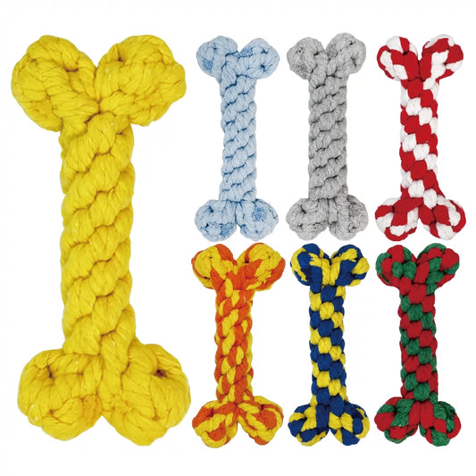 Dog Toy Molar Bone Teddy Corgi Pomeranian Knot Toy Puppy Small Size Dogs Dog Chew Pet Knot