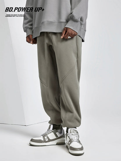 Men 'S Minimalist Fashion Stitching Fashion Brand Loose Casual Trousers