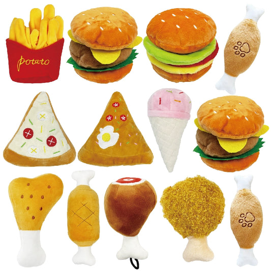 Burger Bite Pillow Simulation Drumstick Self-Hi Cat Toy