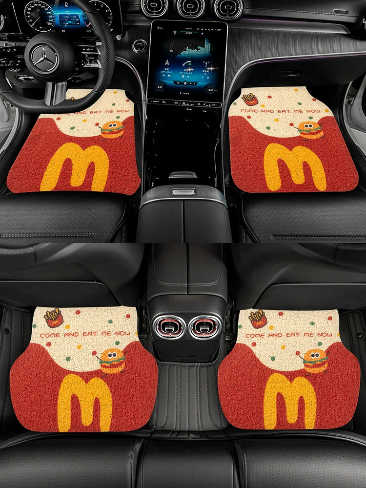 Silk Loop Main Driving Anti-Dirty Cute General Car Foot Mat