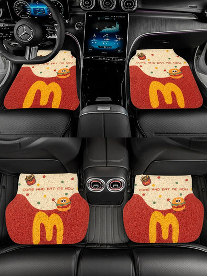 Silk Loop Main Driving Anti-Dirty Cute General Car Foot Mat