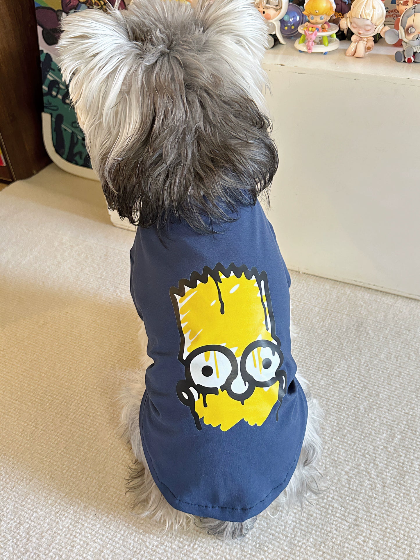 Pet Cat Dog Clothes Summer Cool Breathable Anti-Lint Air Conditioning Clothes Small and Medium Large Dog Small Yellow Cotton T-shirt