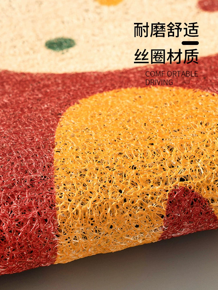 Silk Loop Main Driving Anti-Dirty Cute General Car Foot Mat