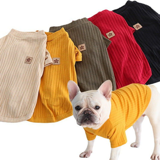 Dog Cotton Sunken Stripe Easiest for Match Obesity Pug Bully Jarre Aero Bull