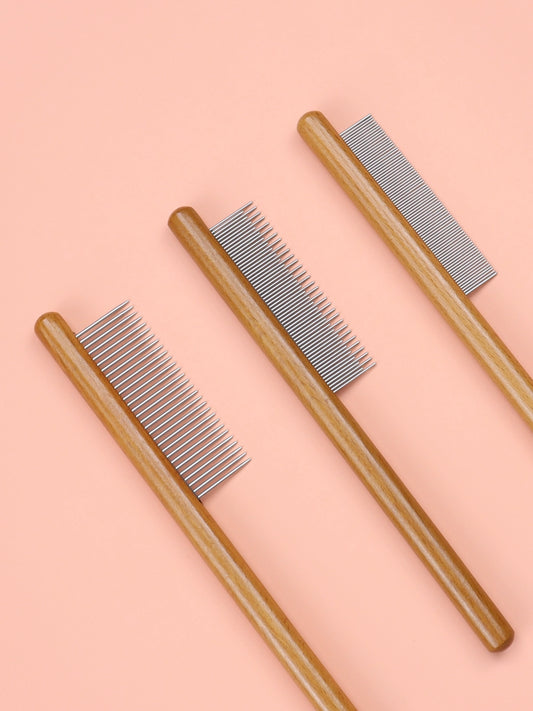 Pet Comb Comb Dogs and Cats Floating Hair Removal Hair Removal Comb Solid Wood Comb Pet Hair Removal Beauty Fleas Removal Comb