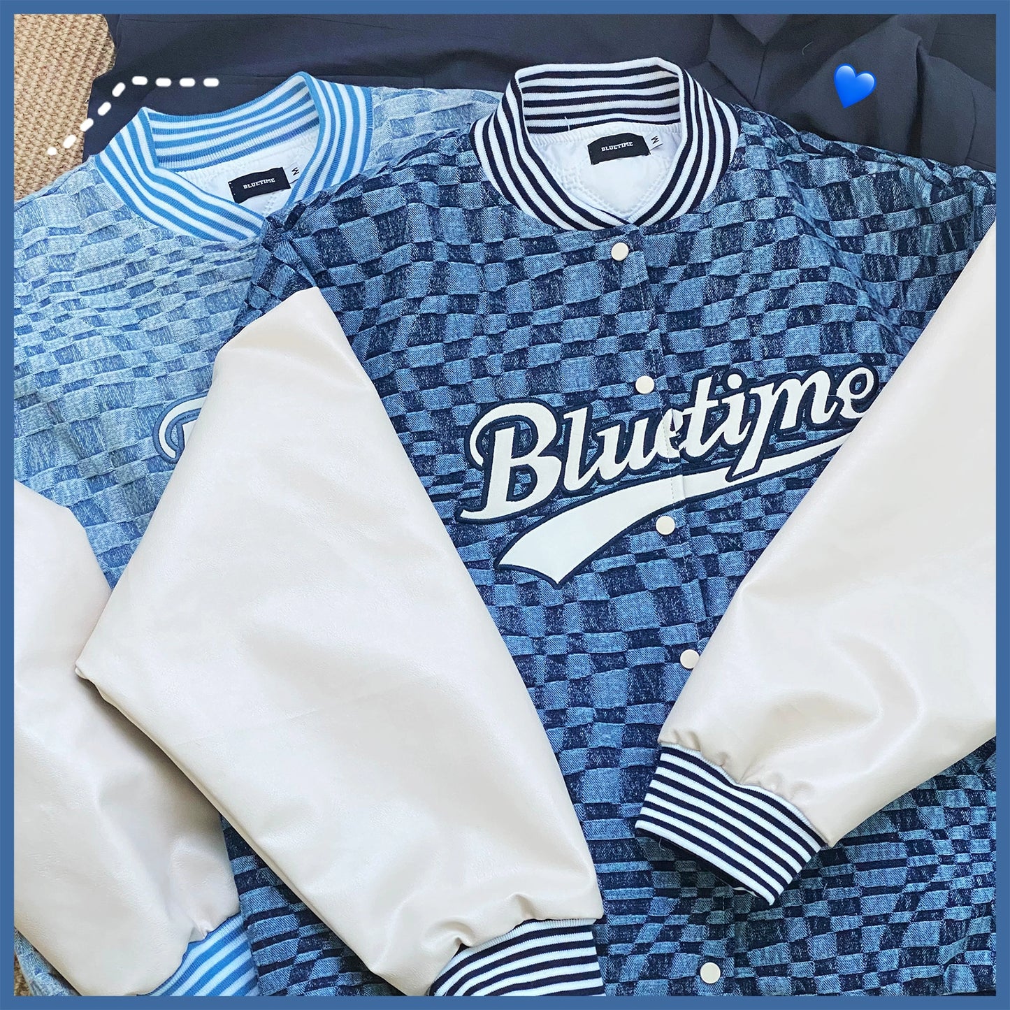 Bluetime Homemade Fashion Brand Parent-child Matching Outfit Dog Clothes Autumn and Winter Warm Baseball Uniform Cat Couple look Teddy Autumn clothes