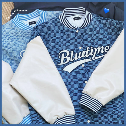Bluetime Homemade Fashion Brand Parent-child Matching Outfit Dog Clothes Autumn and Winter Warm Baseball Uniform Cat Couple look Teddy Autumn clothes