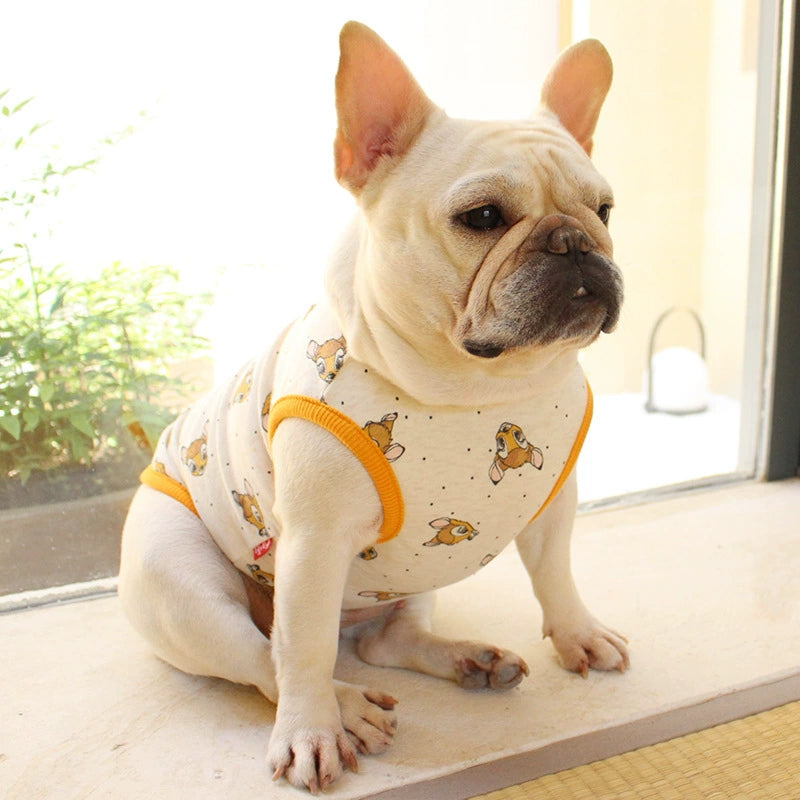 Jarre Aero Bull Space Deer Sweater Soft Cotton Cute Fat Dog Clothes Jiafei Yingdou Pug Spring Bully Sun-Proof and Breathable