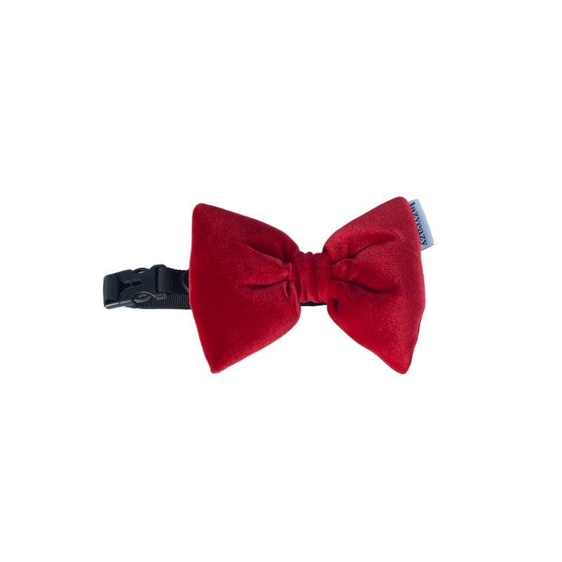 Lazyeazy Pet Kitten Dog Velvet Bow Knot Holiday Bow Tie Atmosphere Adjustable Cotton Filling Cute Photo