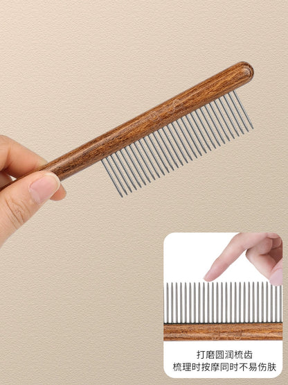 Pet Comb Comb Dogs and Cats Floating Hair Removal Hair Removal Comb Solid Wood Comb Pet Hair Removal Beauty Fleas Removal Comb