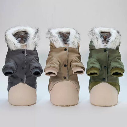 Teddy Winter Warm Two-Legged Military Pet Dog