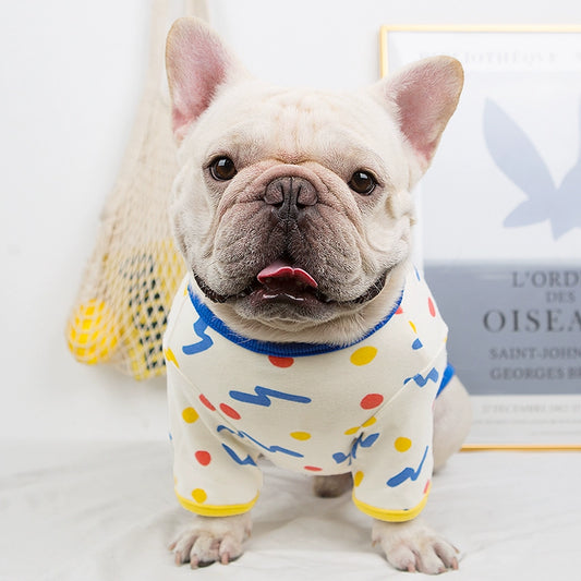 French Bulldog Clothes French Bulldog Pug Clothes Pet Dog Autumn and Winter Undershirt Stretchy Underwear Clothes Fat Dog Clothes