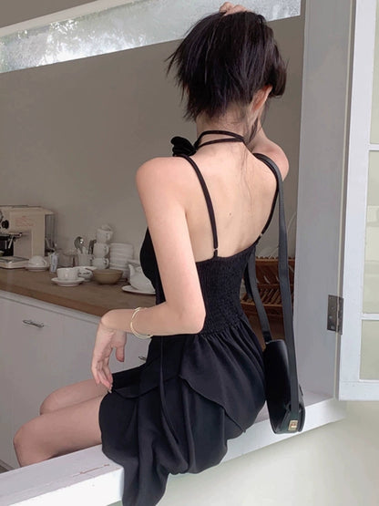 Girlsat18 Black Sexy Sling Dress