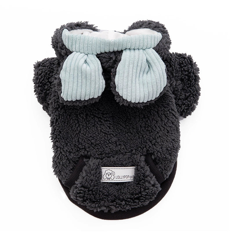 Cute Cat Clothes Autumn and Winter Thickened Kitten Blue Cat Kittens Ragdoll Hairless Cat Pet Winter Clothing