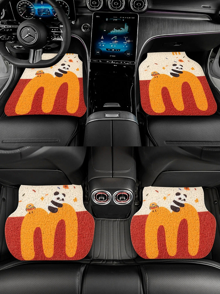 Silk Loop Main Driving Anti-Dirty Cute General Car Foot Mat